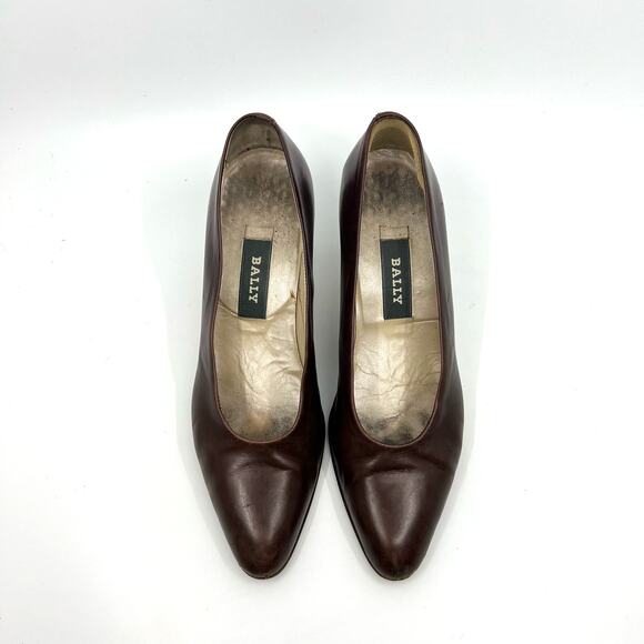Bally Brown Leather Pumps Women's 6 US - Picture 5 of 9